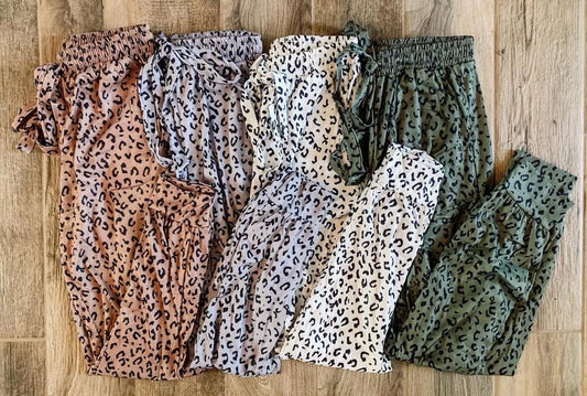 Women's Leopard Print Joggers